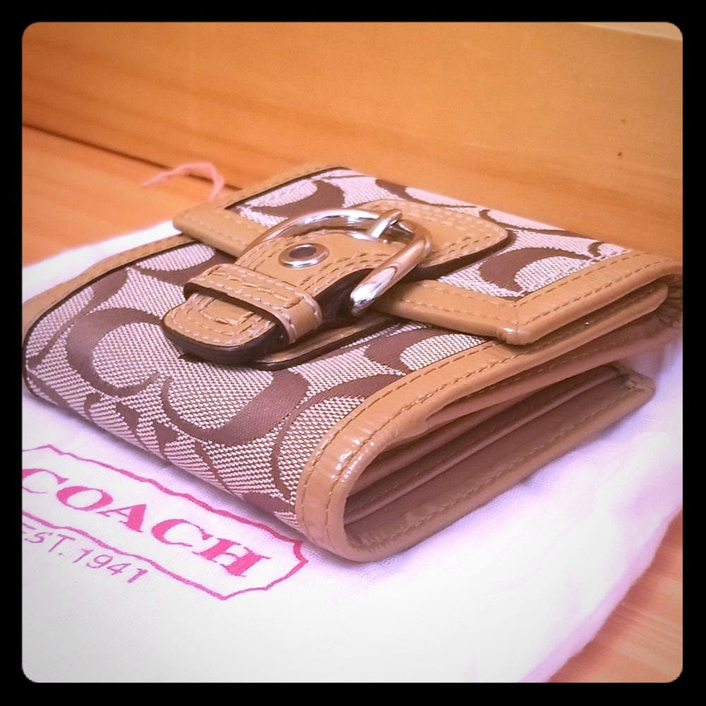 SOLD-Coach Signature Wallet- Last price drop!!